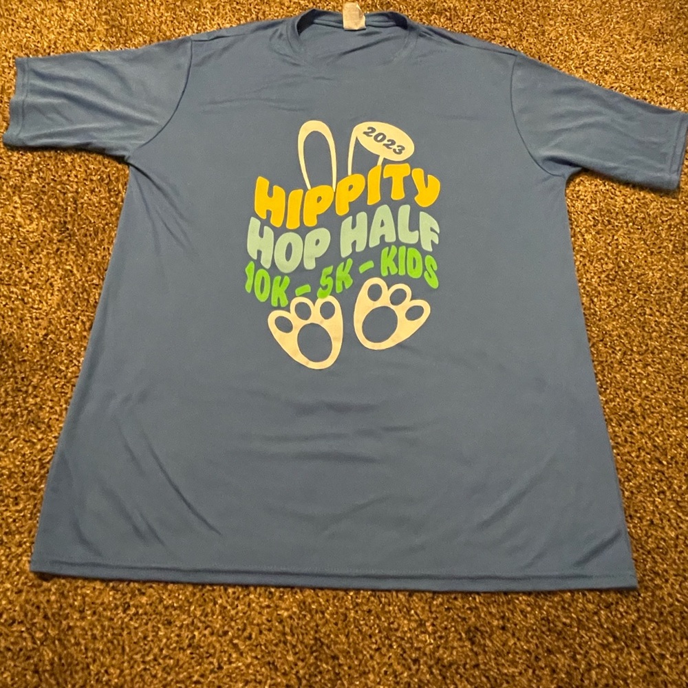 Blue athletic shirt